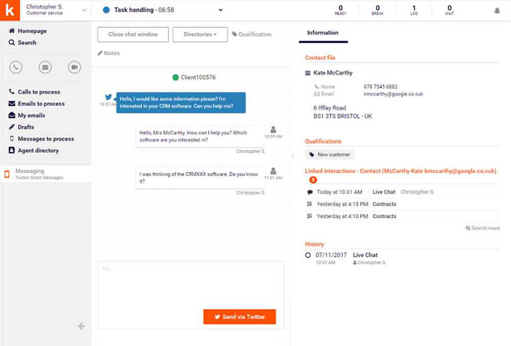 Centralise messages in a single conversation thread
