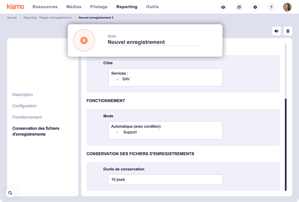 gestion-équipes-centre-de-contacts-conservation-des-enregistrements