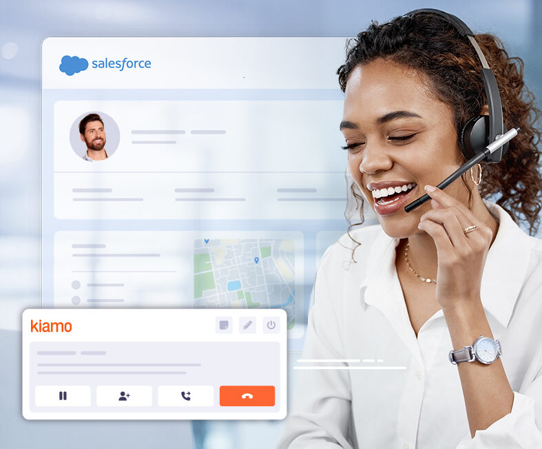 illustration du module kiamo agent voice pour salesforce